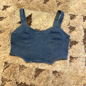 Denim crop top